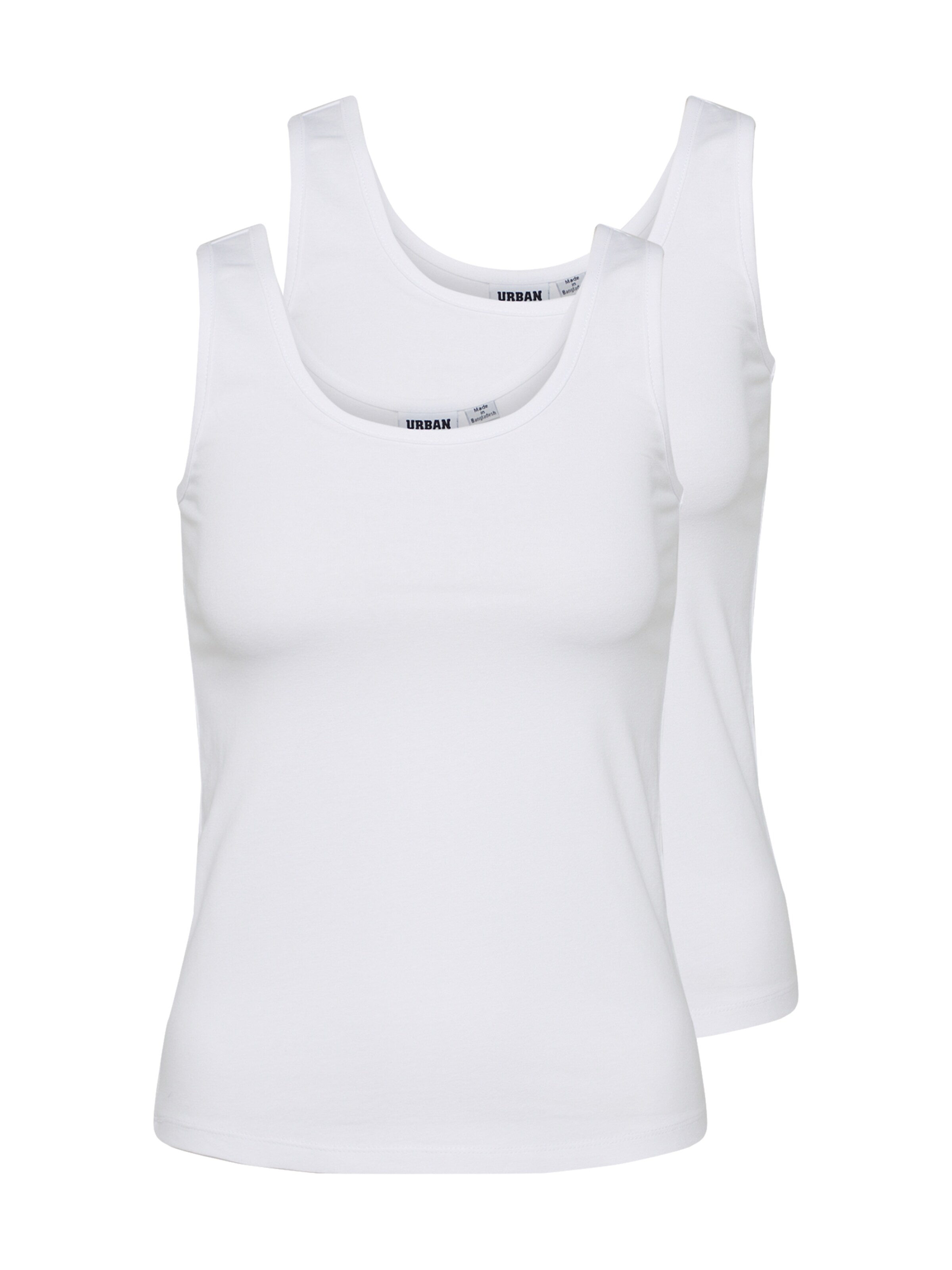 Urban Classics Top in White: front