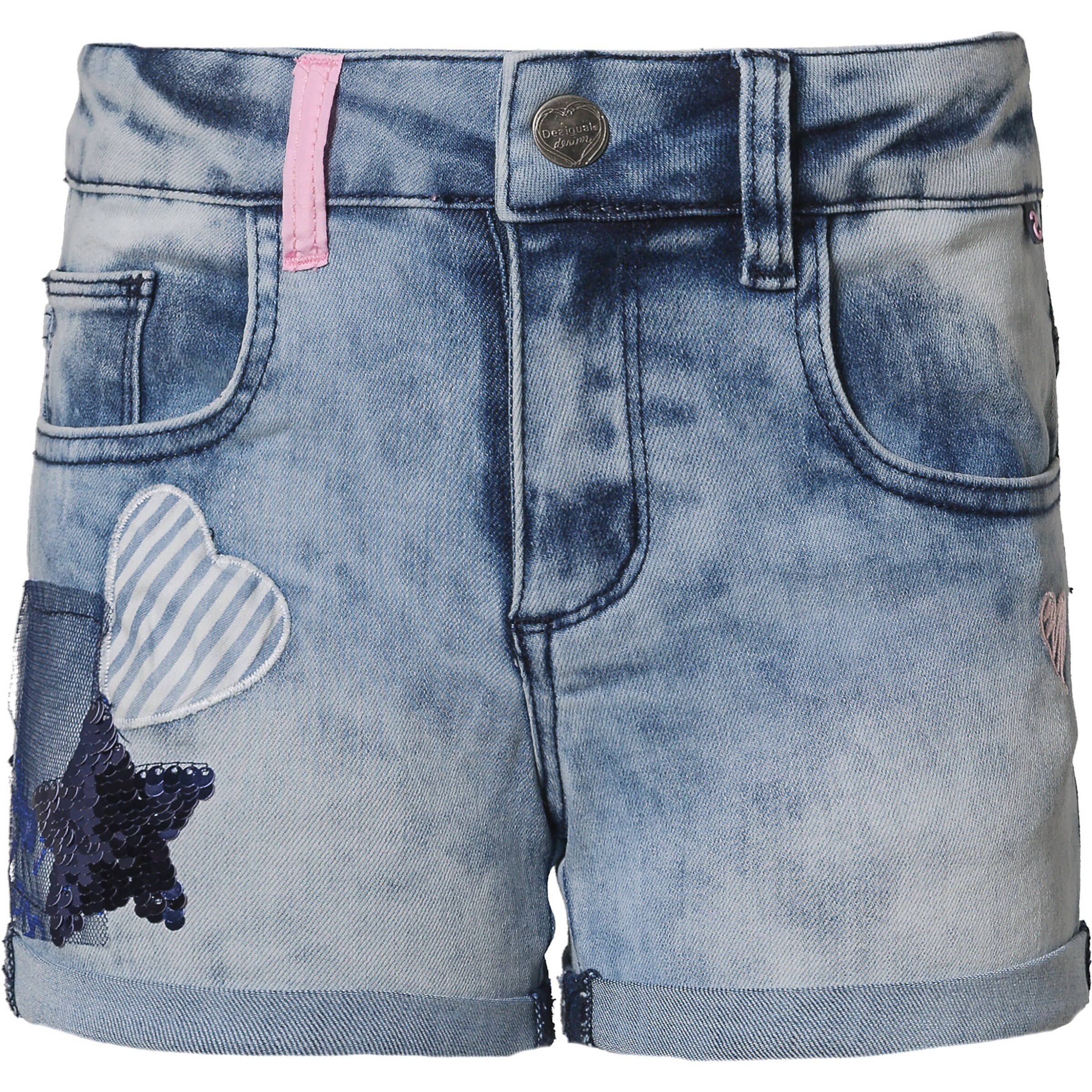 Desigual Jeansshorts mit Wendepailletten für Mädchen in ...