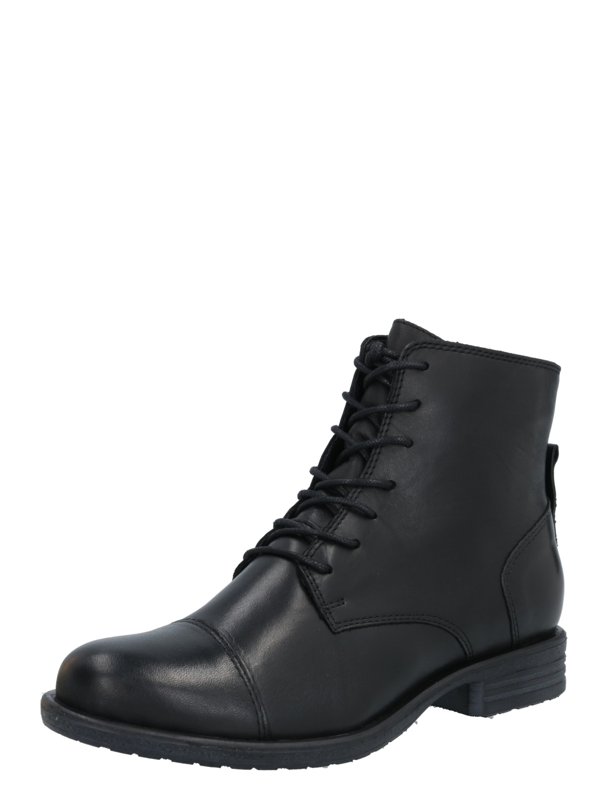 Bottines à lacets 'Derby' Bianco en noir : devant