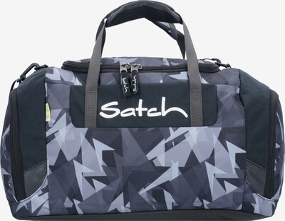 Satch Weekendtas in de kleur Grijs / Zwart / Wit, Productweergave
