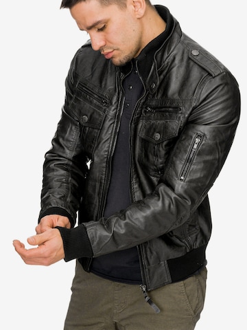 INDICODE JEANS Between-Season Jacket 'Inco' in Black