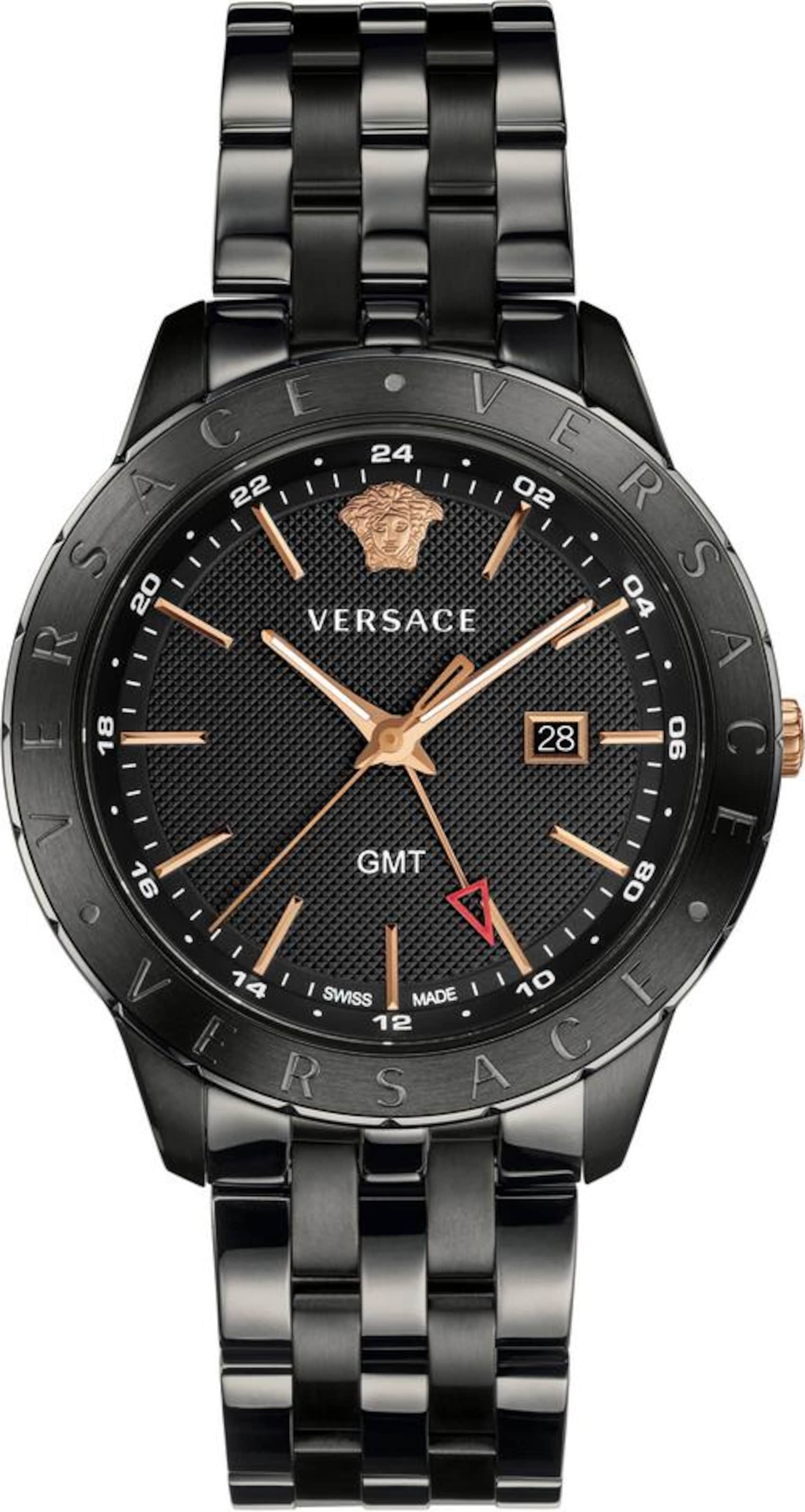 VERSACE Analog watch 'Univers' in Black: front