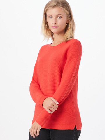 Pull-over TOM TAILOR en rouge : devant