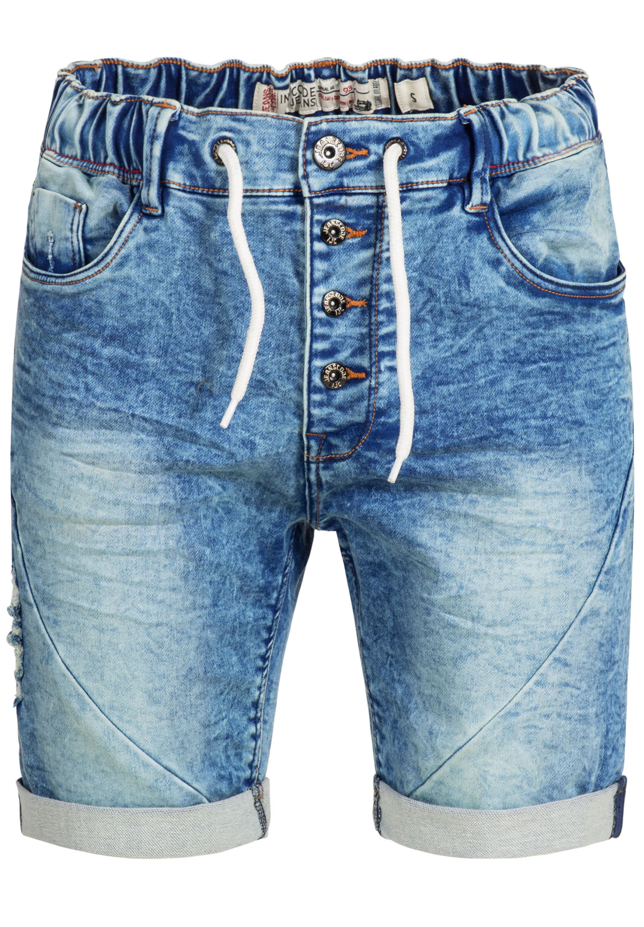 INDICODE JEANS Shorts 'Piano' in Blau: Vorderseite