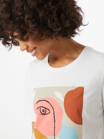 SELECTED FEMME Shirt 'Abstract Face' in Wit