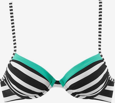 KangaROOS Bikini gornji dio u žad / crna / bijela, Pregled proizvoda
