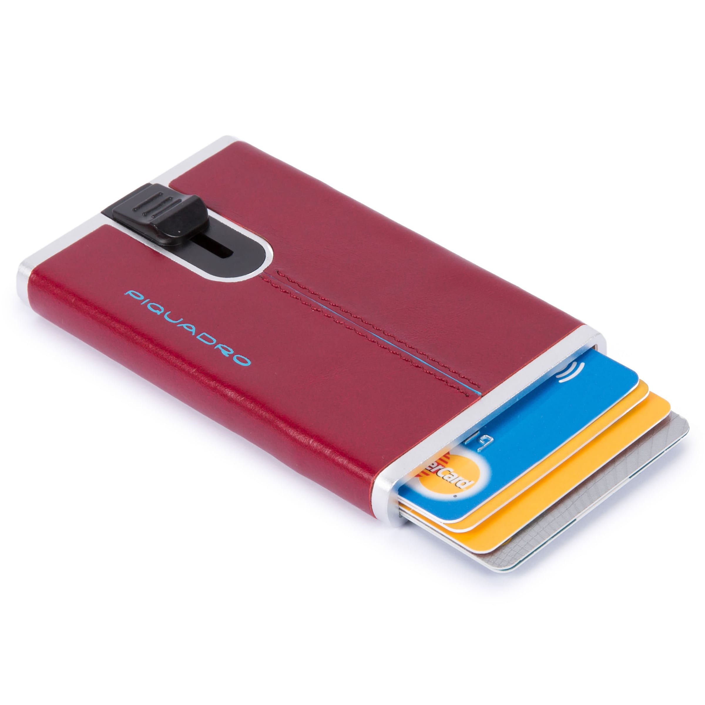 Piquadro Kreditkartenetui Blue Square in Rot 