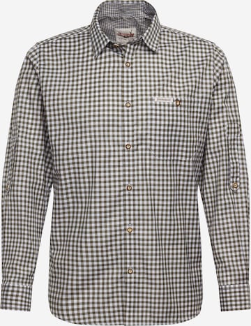 STOCKERPOINT Traditional Button Up Shirt in Green: front