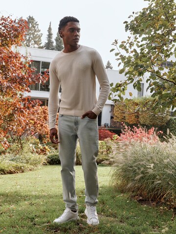 Classic Beige Sweater Look by DAN FOX APPAREL