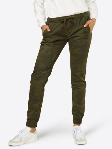 Urban Classics Slimfit Nadrág - zöld: elől