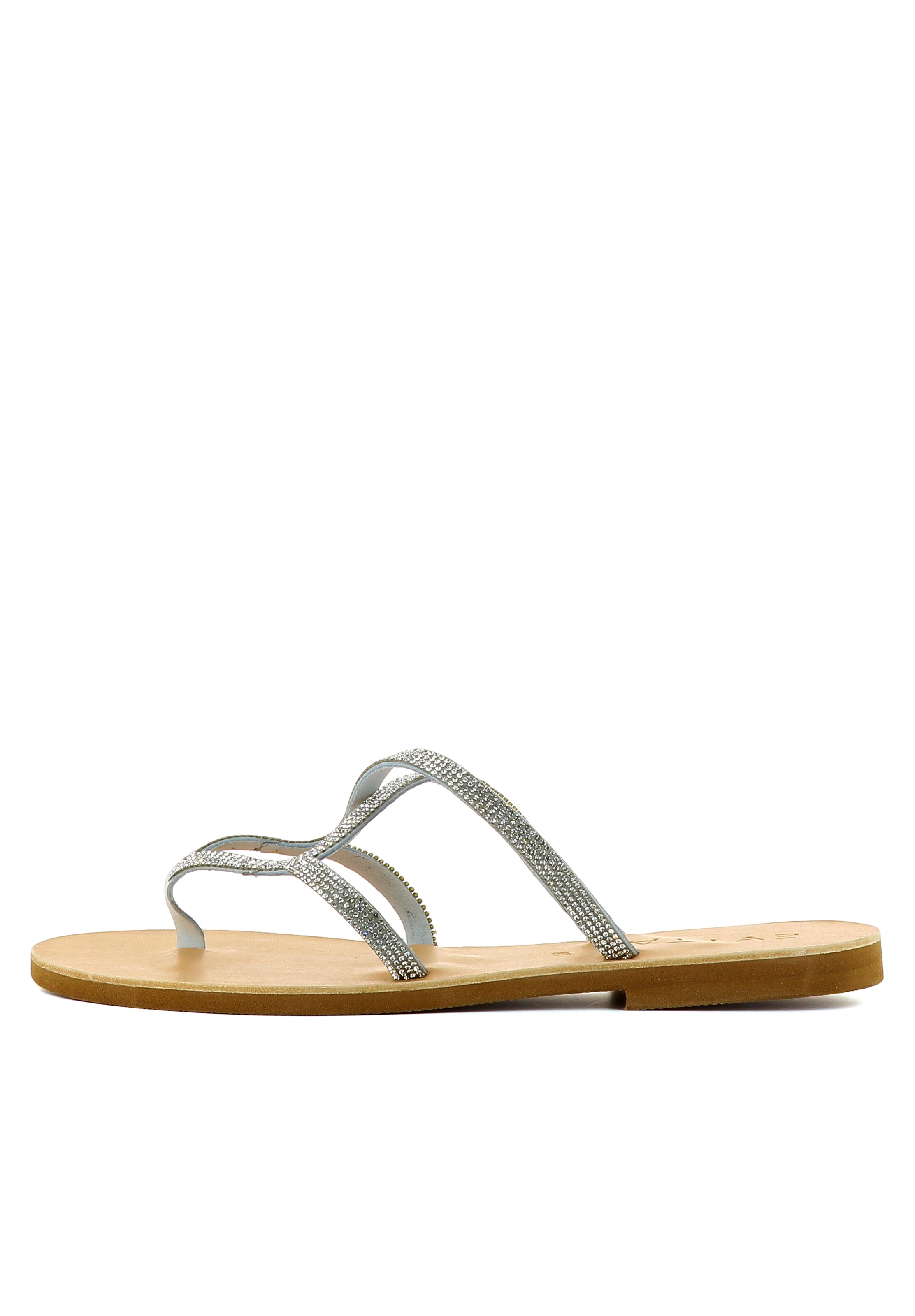 EVITA T-Bar Sandals in Grey
