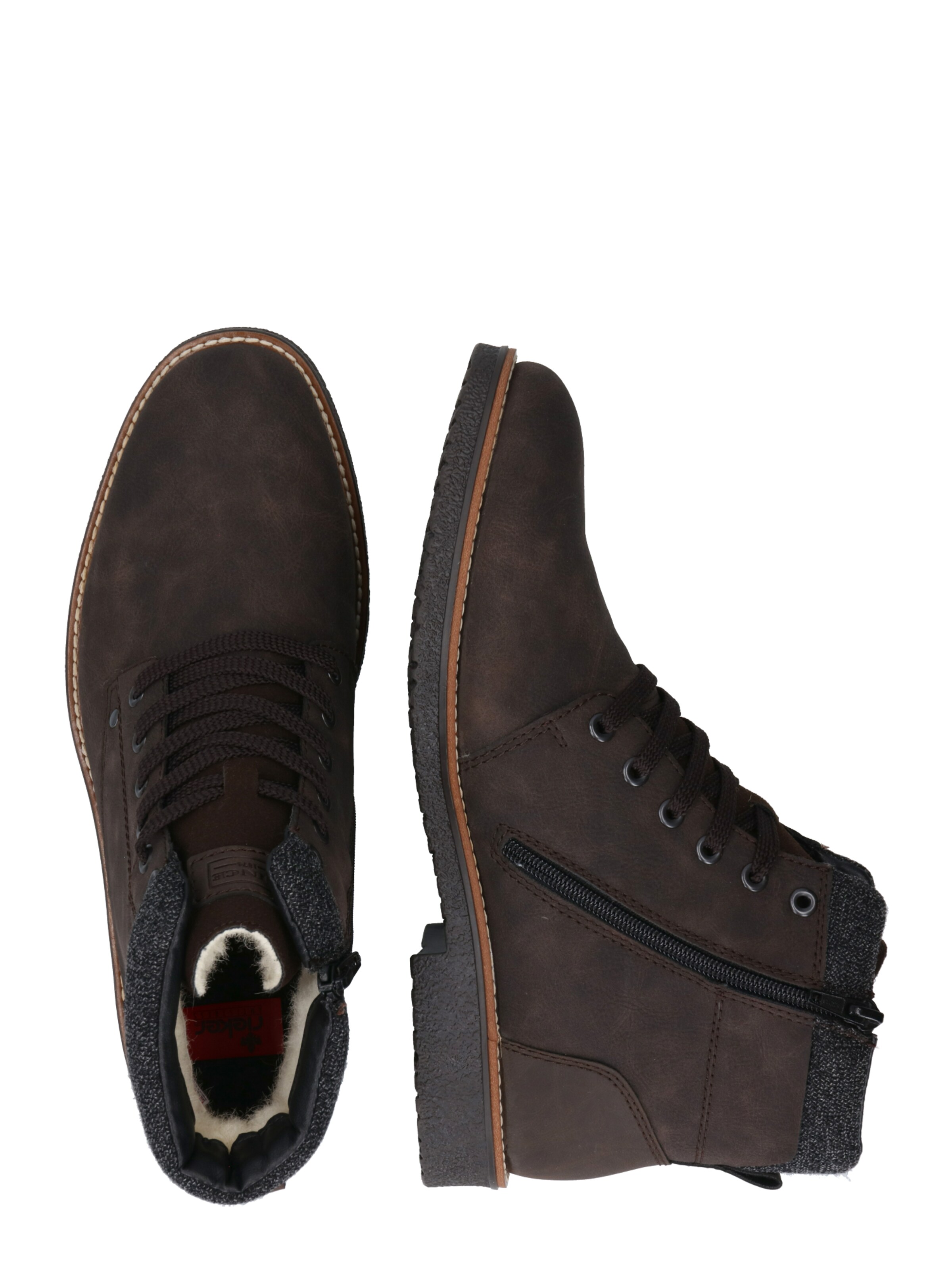 Rieker Ботинки на шнуровке в Коричневый