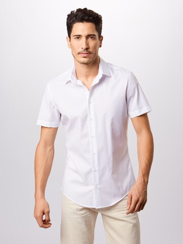 Coupe slim Chemise SEIDENSTICKER en blanc : devant