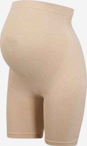 MAMALICIOUS Skinny Leggings 'Tia Jeanne' in Beige: voorkant