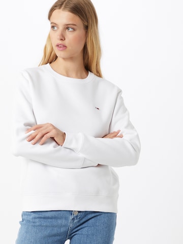 Tommy Jeans Sweatshirt in Wit: voorkant