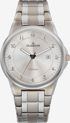 DUGENA Analog Watch in Silver: front