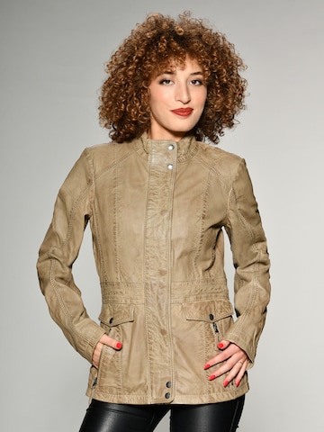 MUSTANG Lederjacke 'Jasmin' in Beige: predná strana