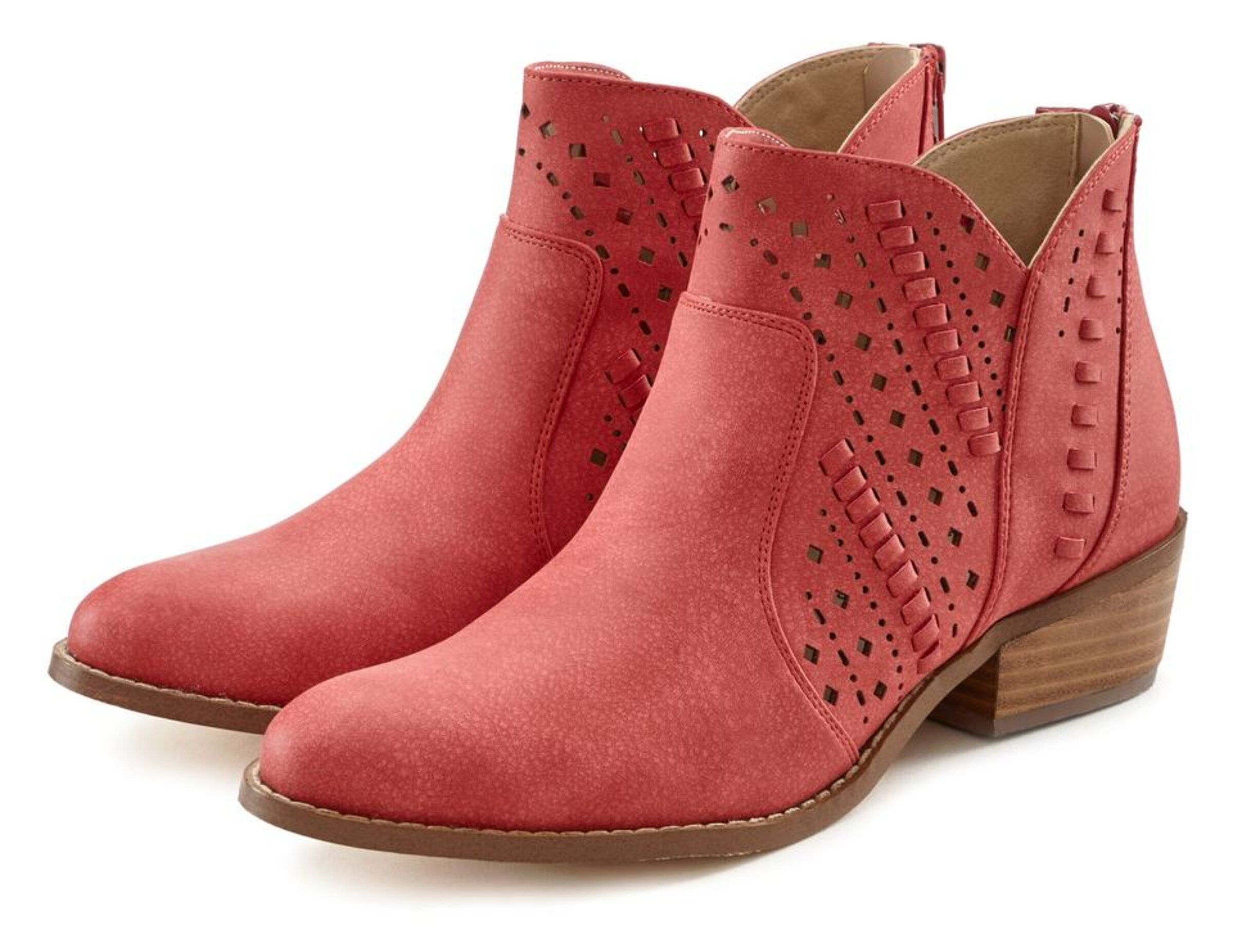 LASCANA Ankle Boots in Rostrot 
