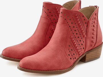 LASCANA Ankle Boots in Rot