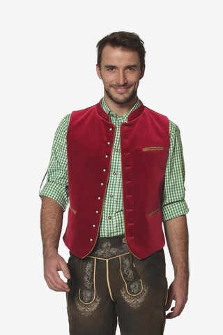 STOCKERPOINT Traditional Vest 'Ricardo' in Red: front