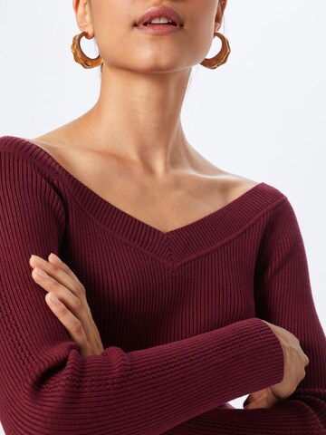 Fashion Union Sweter 'ELM' w kolorze czerwony