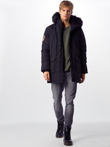 Superdry Regular Fit Parka 'Everest' in Schwarz