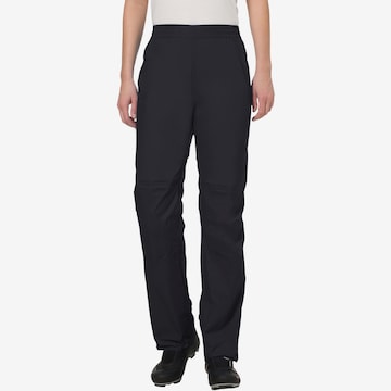 VAUDE Regular Outdoor Pants 'Drop' in Black: front