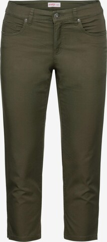 SHEEGO Slim fit Pants in Green: front