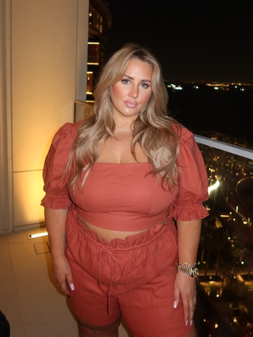 Orange Shorts And Top Look