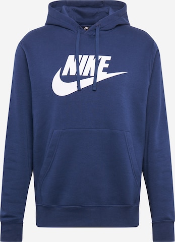 Nike Sportswear Sweatshirt 'Club Fleece' in Blau: predná strana