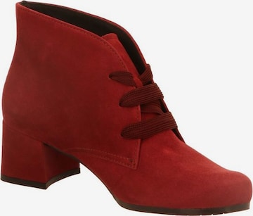 SEMLER Lace-Up Ankle Boots in Red