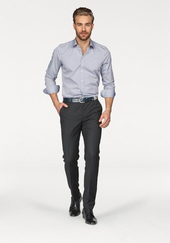 OLYMP Slim fit Business Shirt 'Level Five' in Grey