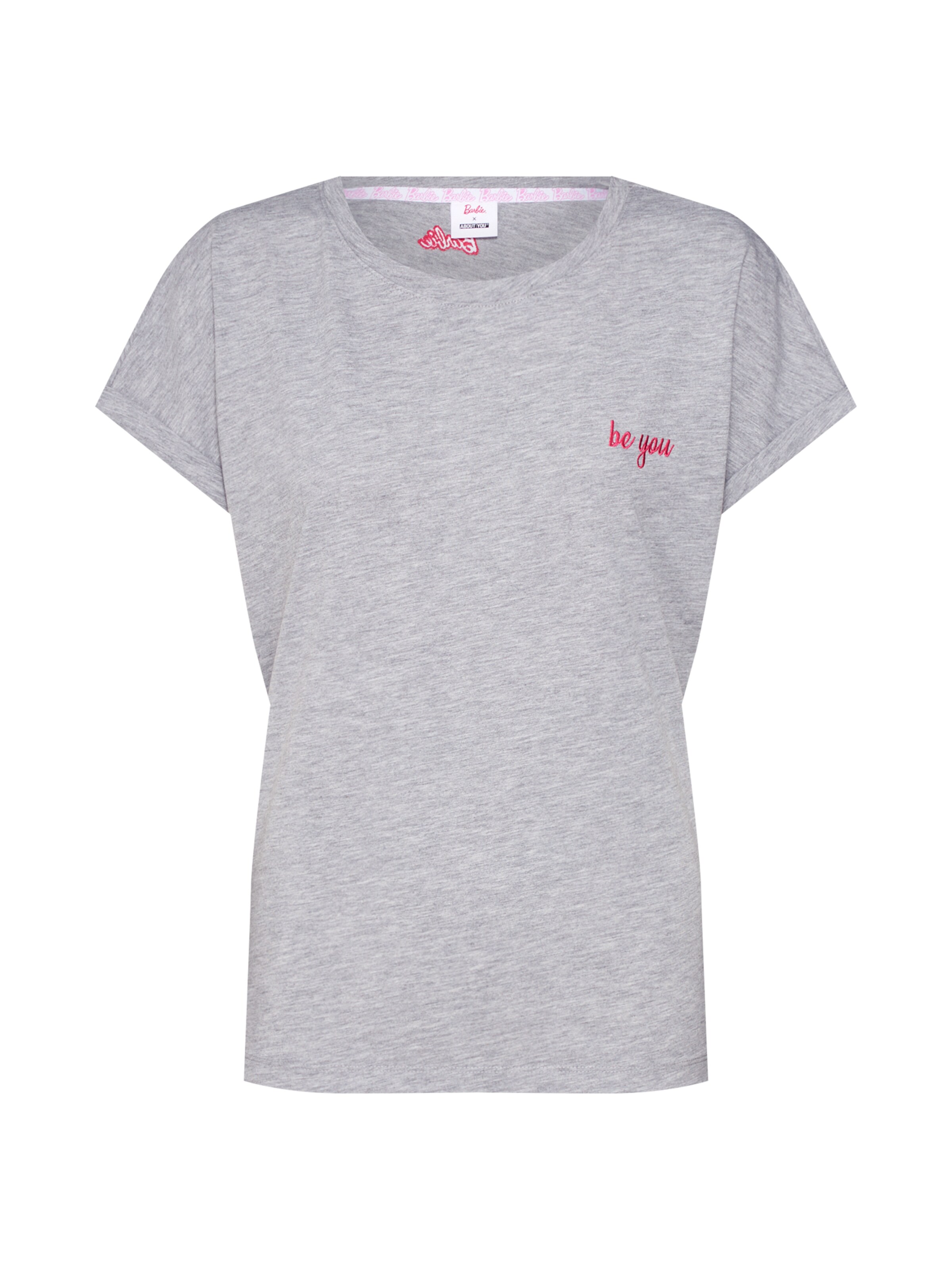 ABOUT YOU X Barbie - Shirt 'Fabienne T-Shirt' in de kleur Grijs gemêleerd