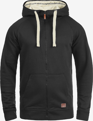 BLEND Zip-Up Hoodie 'Speedy' in Black: front