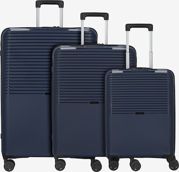 D&N Suitcase Set 'Travel Line 2100' in Blue: front