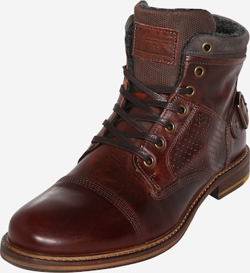 BULLBOXER Lace-Up Boots in Brown: front