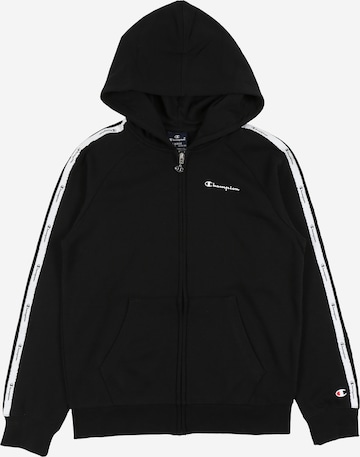 Champion Authentic Athletic Apparel Sweatjacke in Schwarz: predná strana