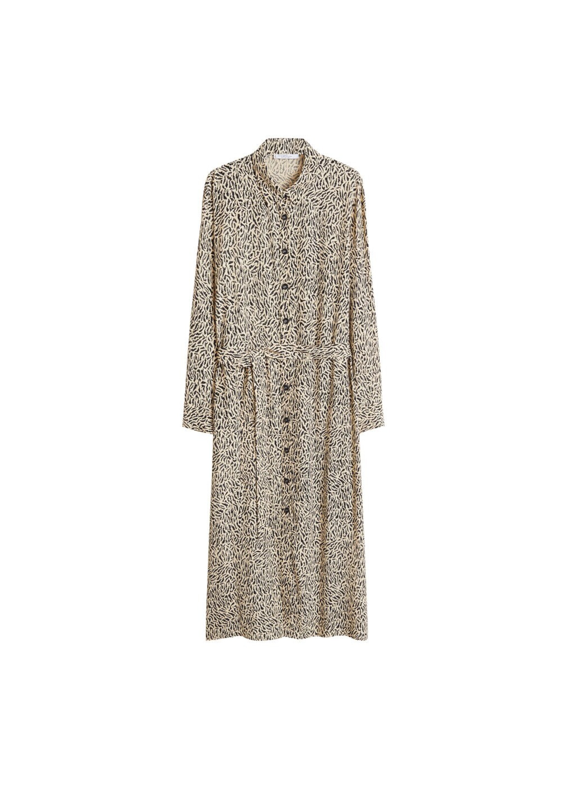 VIOLETA by Mango - Kleid 'Leopard' in beige