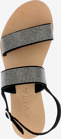 EVITA Strap Sandals in Black