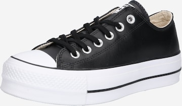 CONVERSE Platform trainers 'CHUCK TAYLOR ALL STAR LIFT OX LEATHER' in Black: front