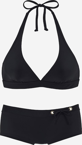 BRUNO BANANI Triangel Triangel-Bikini in Schwarz: predná strana