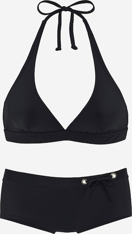 BRUNO BANANI Triangle Bikini in Black: front