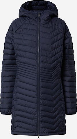 Manteau fonctionnel 'Powder Lite Mid' COLUMBIA en bleu : devant