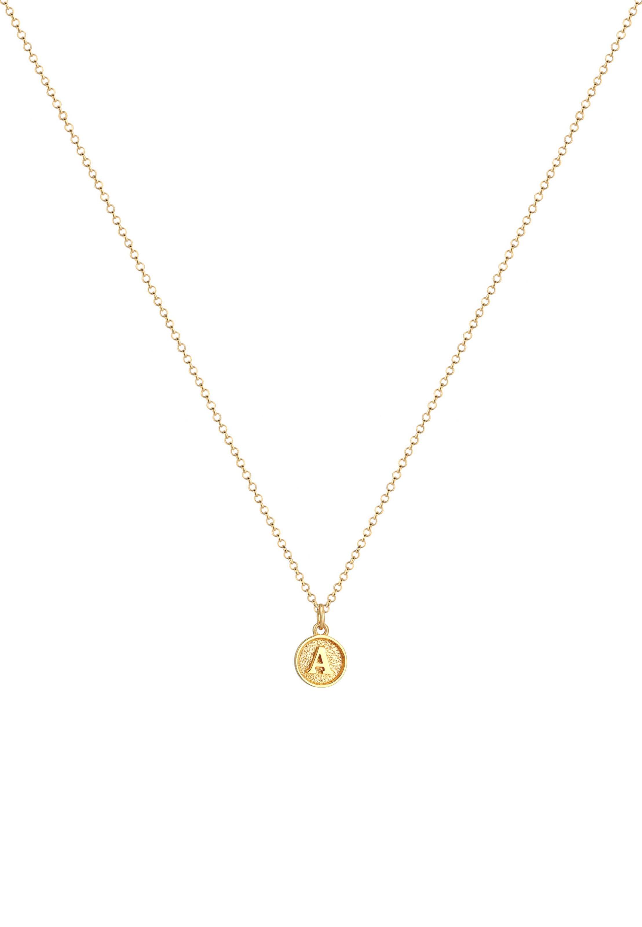 ELLI Halskette 'Buchstabe - A' in Gold
