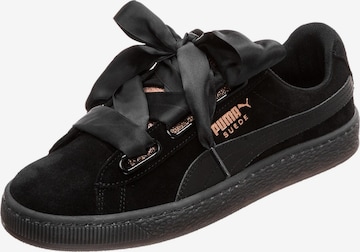 Baskets basses 'Suede Heart Artica' PUMA en noir : devant