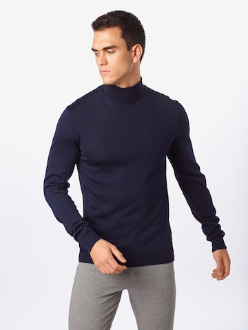 Casual Friday Regular fit Sweater 'Konrad' in Blue: front