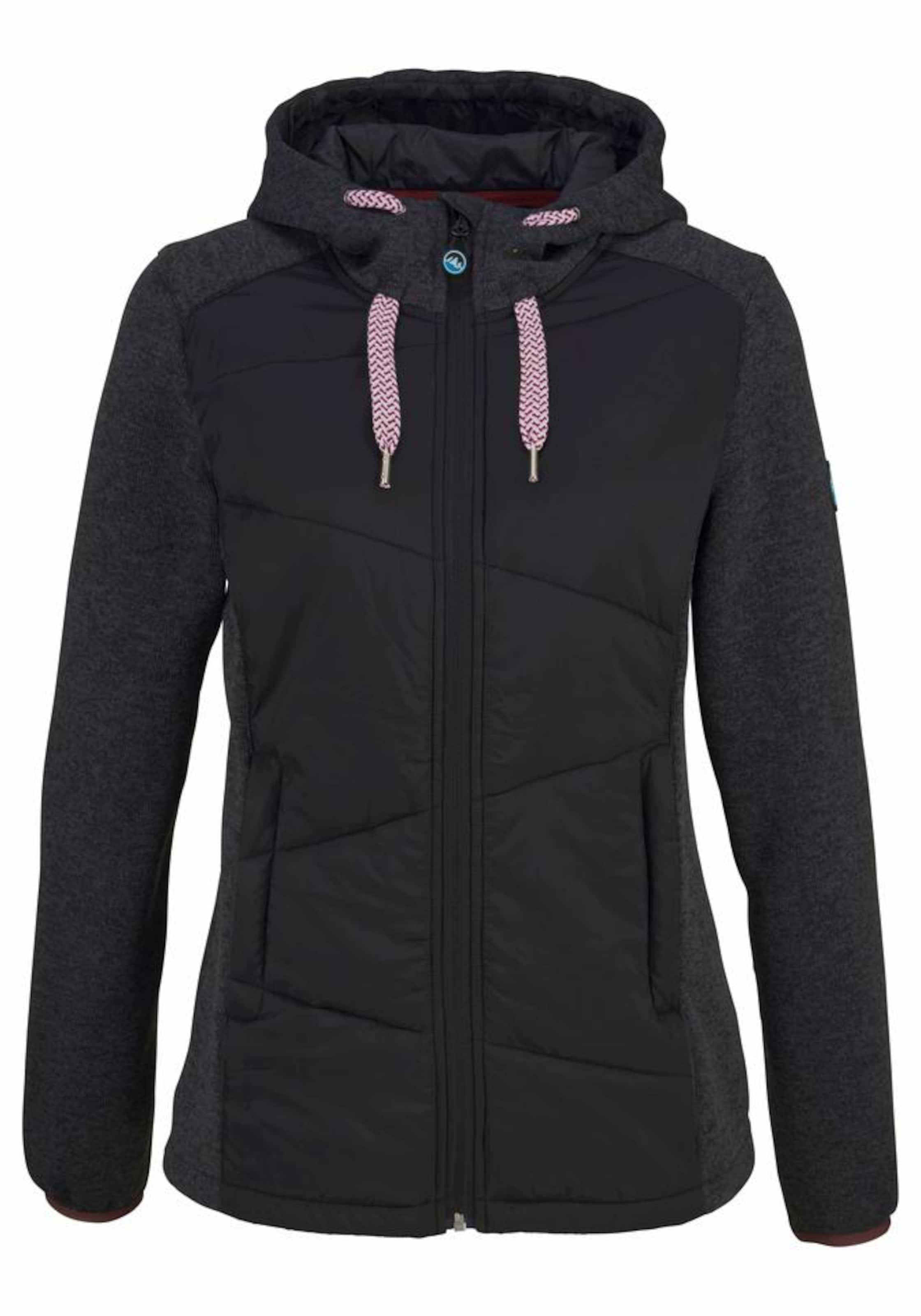 POLARINO - Strickfleecejacke in anthrazit