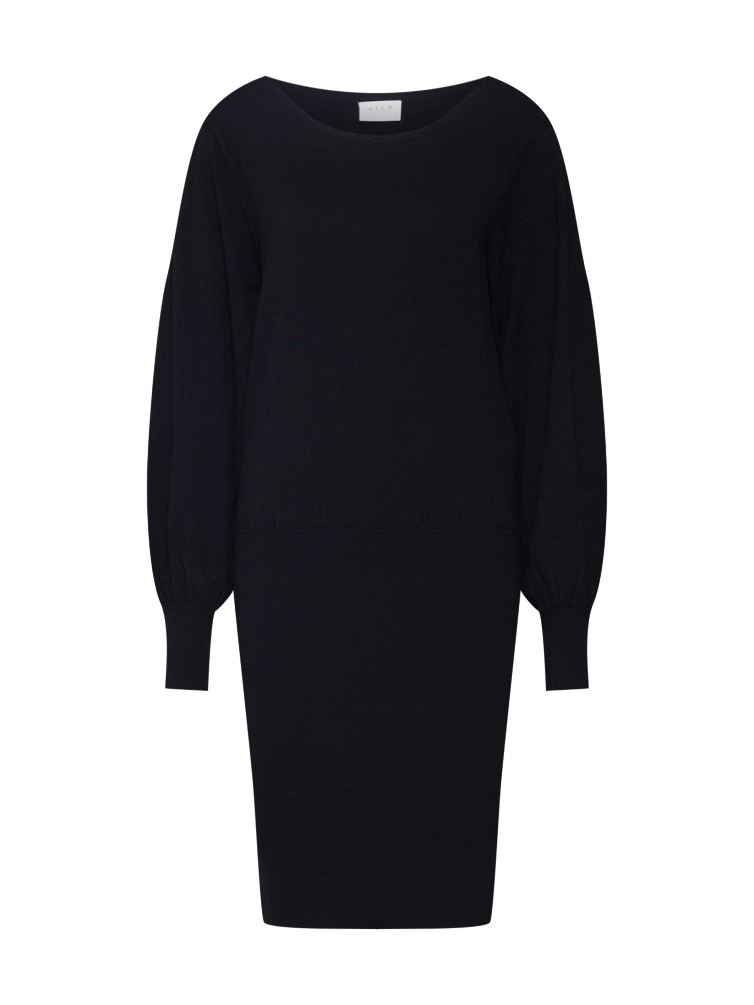 VILA - Gebreide jurk 'VISTI' in de kleur Zwart