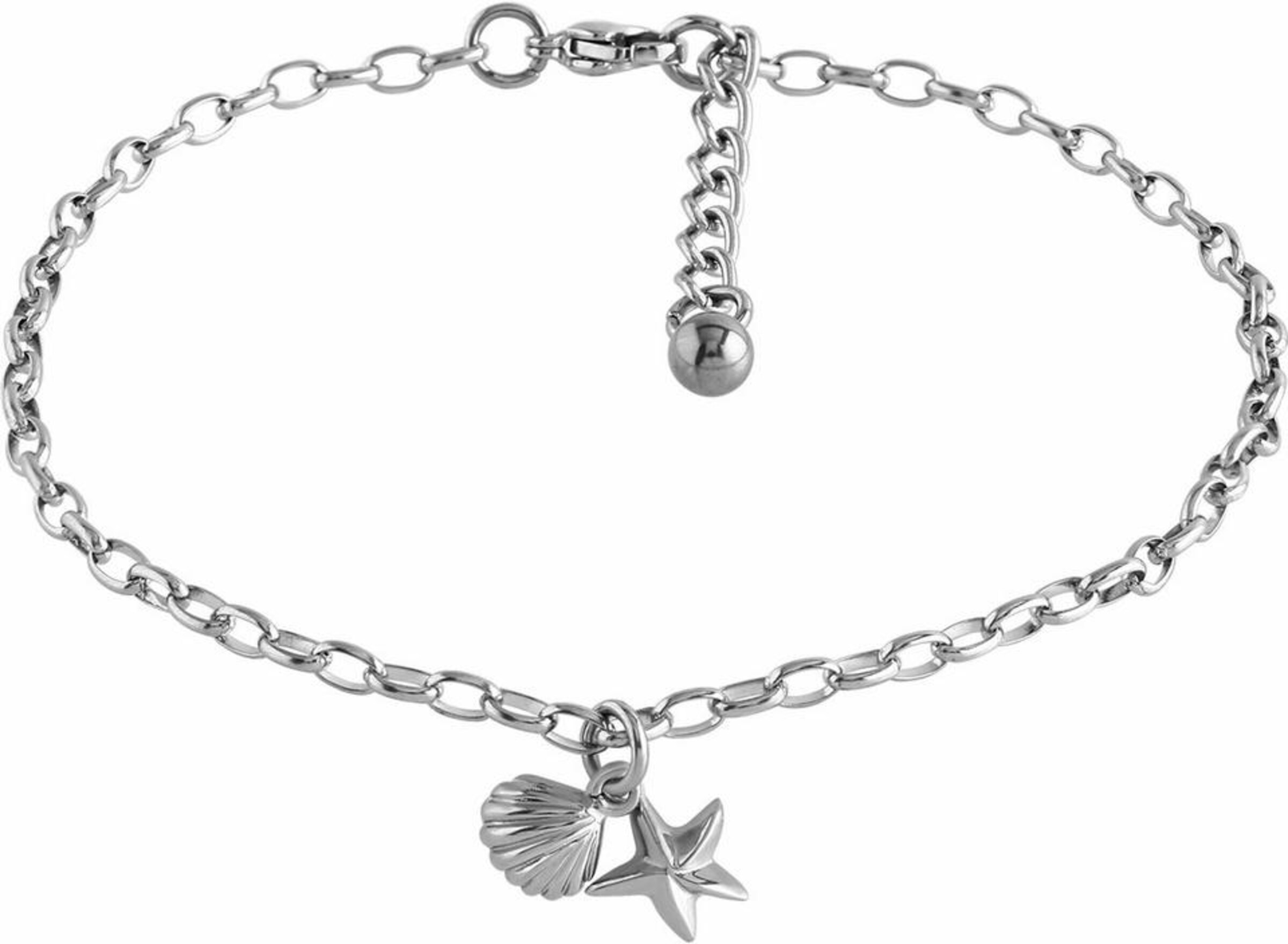 FIRETTI Foot Jewelry in Silver: front