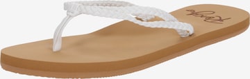 Flip-flops 'COSTAS' de la ROXY pe alb
